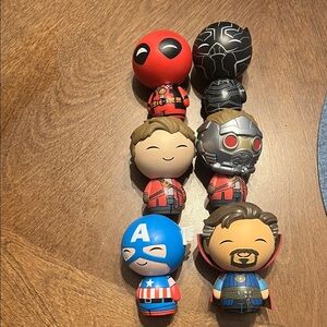 Funko Marvel Mini Figures Set - Red, Black, Blue